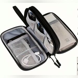 NEW Black Travel Electronics Organizer